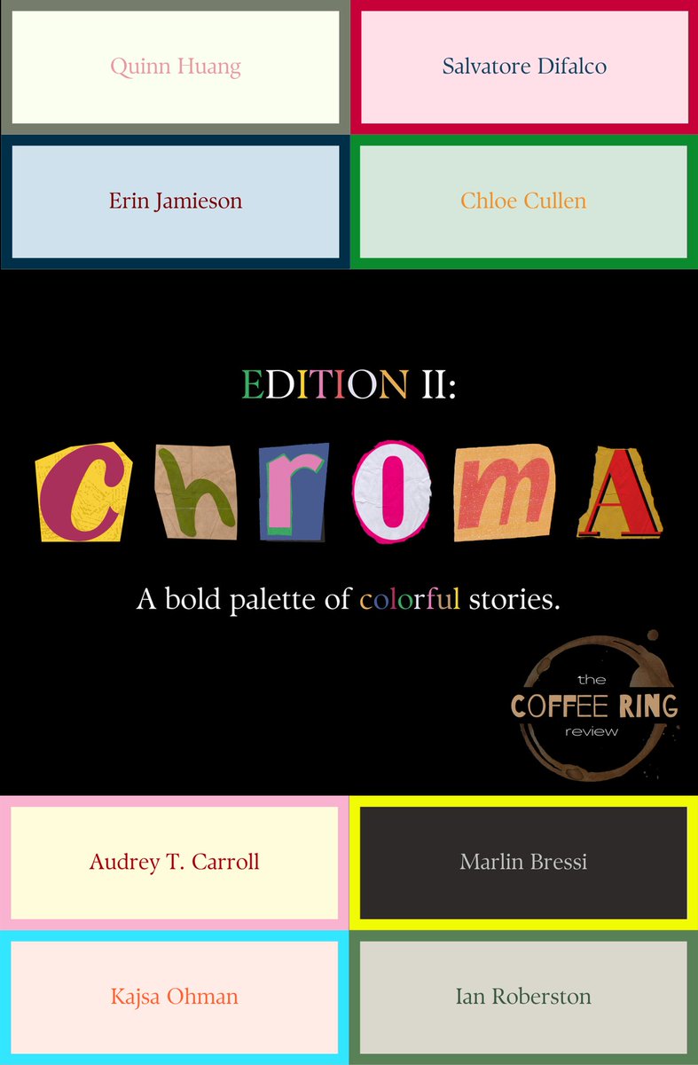 CHROMA IS HERE! CHECK OUT EIGHT AWESOME STORIES!!! &lt;3

coffeeringreview.wixsite.com/magazine/issue…