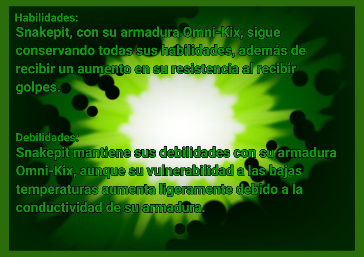 skullman734's tweet photo. Información de Snakepit, Parte 5 (Armadura Omni-Kix, Habilidades, Debilidades, Apariencia) #Ben10classic #Ben10fanart #Ben10art #Ben10fan #Ben10redesign #Ben10AUS #Ben10aliens #Snakepit #Kenitrix #chaquetrix #carnitrix https://t.co/kJ0sKU9mSI