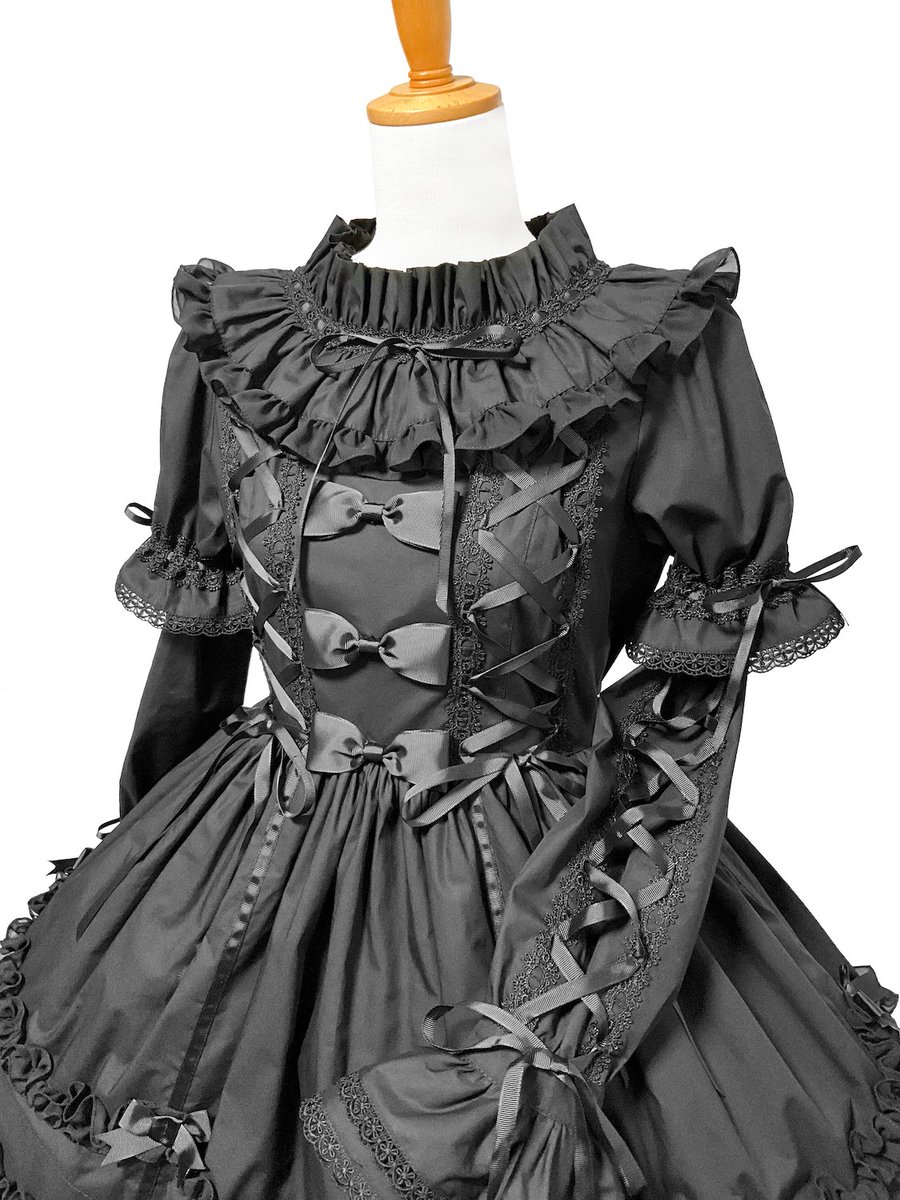 9月秋ドレス再入荷。】 魔、魔、魔女ワンピース 素材、レース、リボン