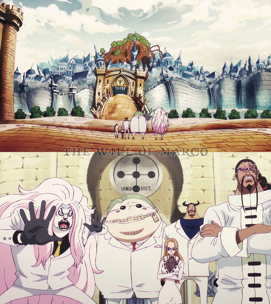 TheWillOfMarco's tweet photo. It's been a while! The other former members of CP9 -  Jabra, Blueno, Fukuro, Kumadori and Kalifa, who were promoted to CP0 is finally shown in the anime!

#ONEPIECE1117 https://t.co/m8XQ6rq33O