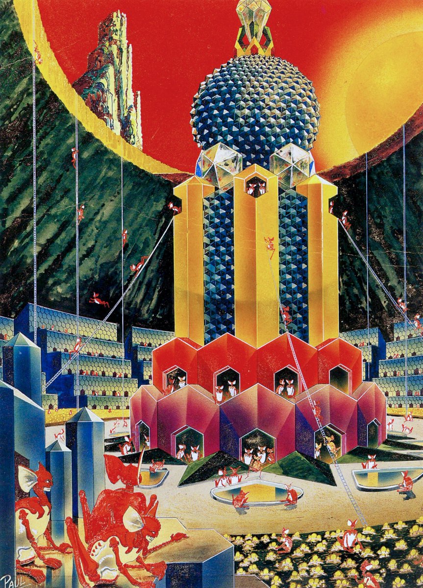 HumanoidHistory's tweet image. Cities of the mind, illustrated by Tim Hildebrandt, Ralph McQuarrie, Frank R. Paul, and Paul Lehr.