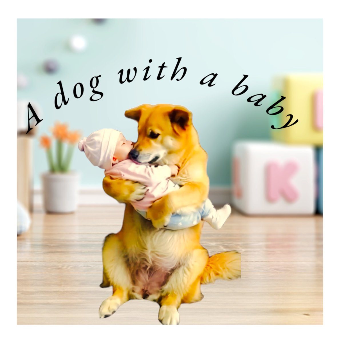 犬とベイビーのいい写真の画像です