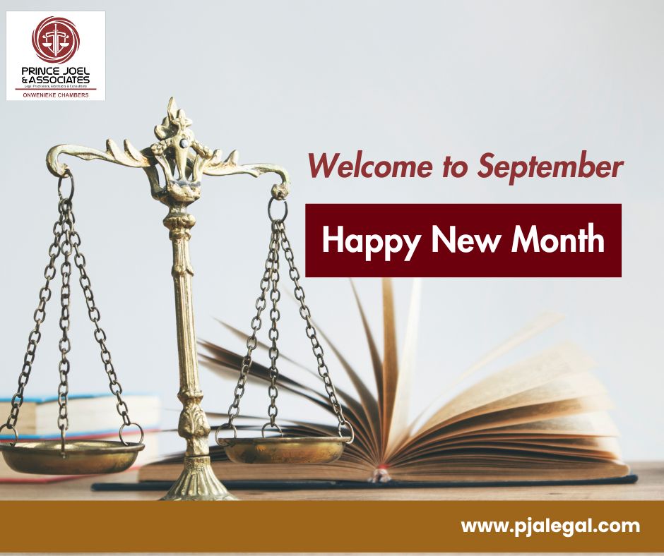 pjalegal's tweet photo. Welcome to September!
Cheers to an awesome and interesting month ahead! 

#happynewmonth #September #princejoel&amp;associates #lawyers #nigeria https://t.co/HZx3rLU45v