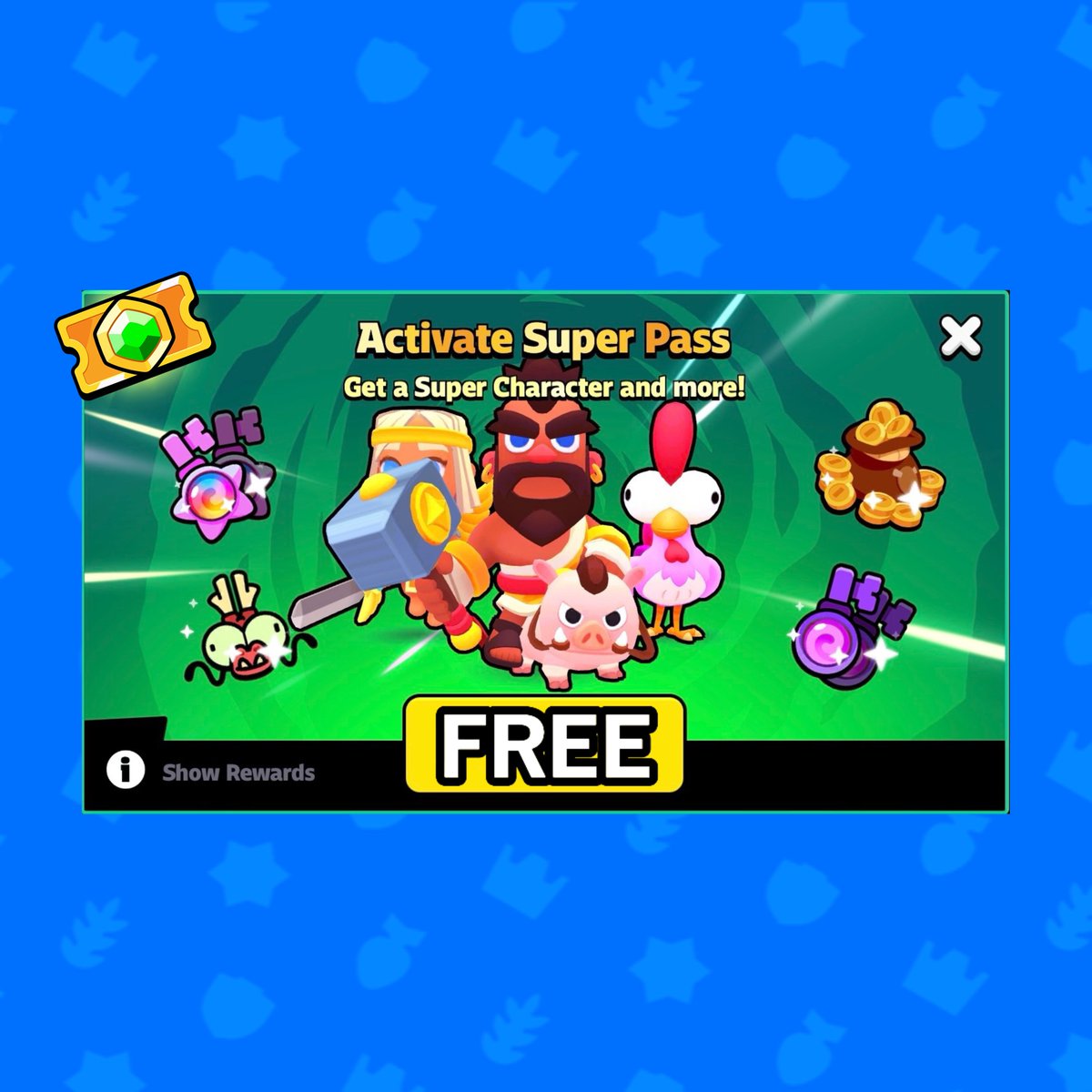 🎁Gem Pass Giveaway🎁

There is a new season, so it’s time to give away a Gem Pass!

How to participate?
👉
1. Follow <a href="/SquadBustersHUB/">SquadBustersHUB</a> &amp; <a href="/Top__CR/">Top™</a> 
2. Like this post❤️
3. Retweet this post🔄
4. Leave a comment💬

Winner will be announced over 7 days!
Good luck🍀
#SquadBusters