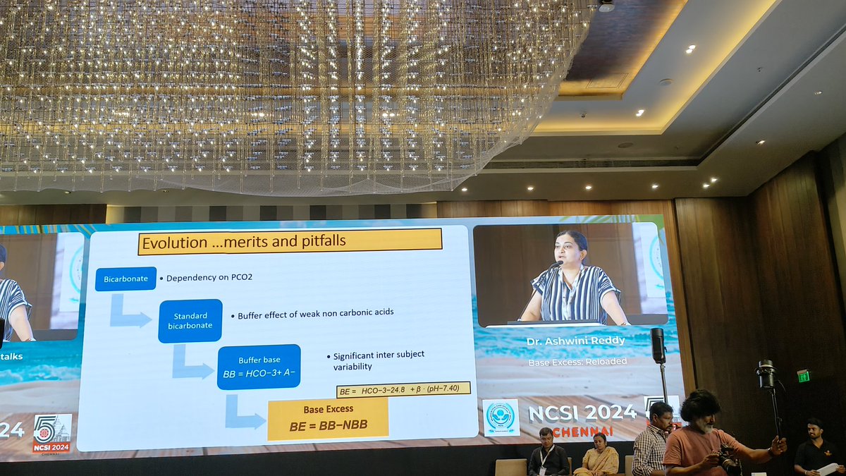 ncsi2024's tweet photo. Intricacies of base excess were very well discussed by Dr Ashwini Reddy at NCSI 2024, Chennai.
#ncsi2024 #chennai
@NCSIofficial @neurocritical @ISNACCINDIA @neuroclassroom @SNACCNeuro https://t.co/5Cd8APCoZi
