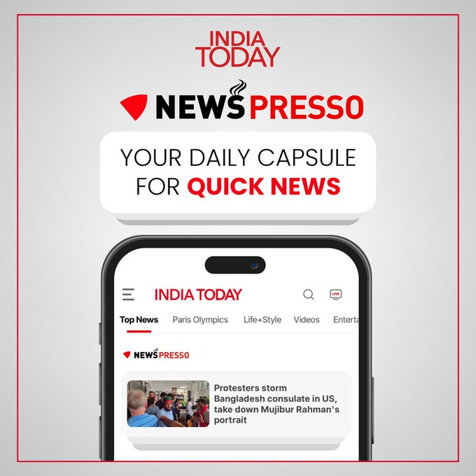 IndiaToday's tweet photo. NewsPresso: Your daily capsule for quick news.
Read all the latest stories, quick and to the point. Available exclusively on the India Today app.
iOS: https://t.co/iri5PLTUCx
Android: https://t.co/7CGePQGL3N
#NewsPresso #Promo https://t.co/iW9m7YMAk7