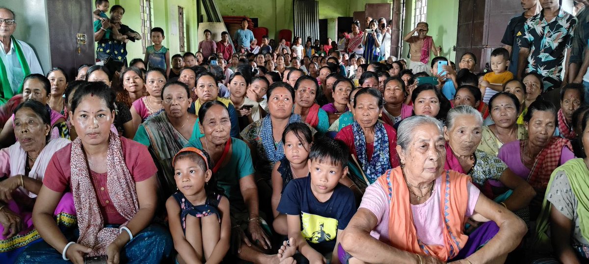 PradyotManikya's tweet photo. Went to Singilwng Kami and met the affected people there . Crops damaged homes destroyed - there is a lot we have to do together . We have arranged food clothes and I also gave 50,000 from my personal side to ensure that some immediate basic requirements can be given till adequate compensation arrives