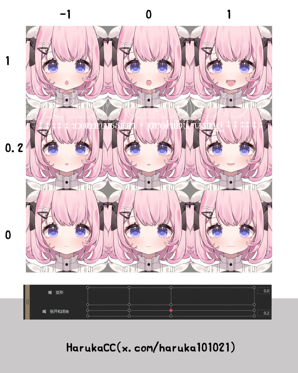 haruka101021's tweet image. #Live2D #Live2DTutorial
口型②