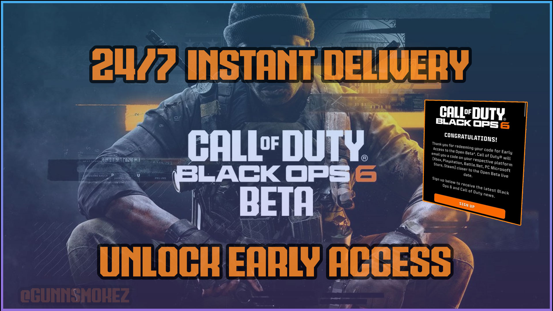 GUNNSMOKEz™️ | BO6 BETA CODE 🔌 on X: “📢ONLY 5 LEFT 💰SALE 