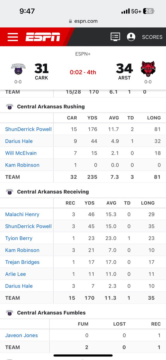 HOXIE MUSTANG FOOTBALL (@hoxiefootball) on Twitter photo What an unbelievable effort tonight by former Mustangs β¦<a href="/ShunDPowell7/">ShunDerrick Powell</a>β© & Jace Benesch. What an unbelievable effort tonight by former Mustangs β¦<a href="/ShunDPowell7/">ShunDerrick Powell</a>β© & Jace Benesch.