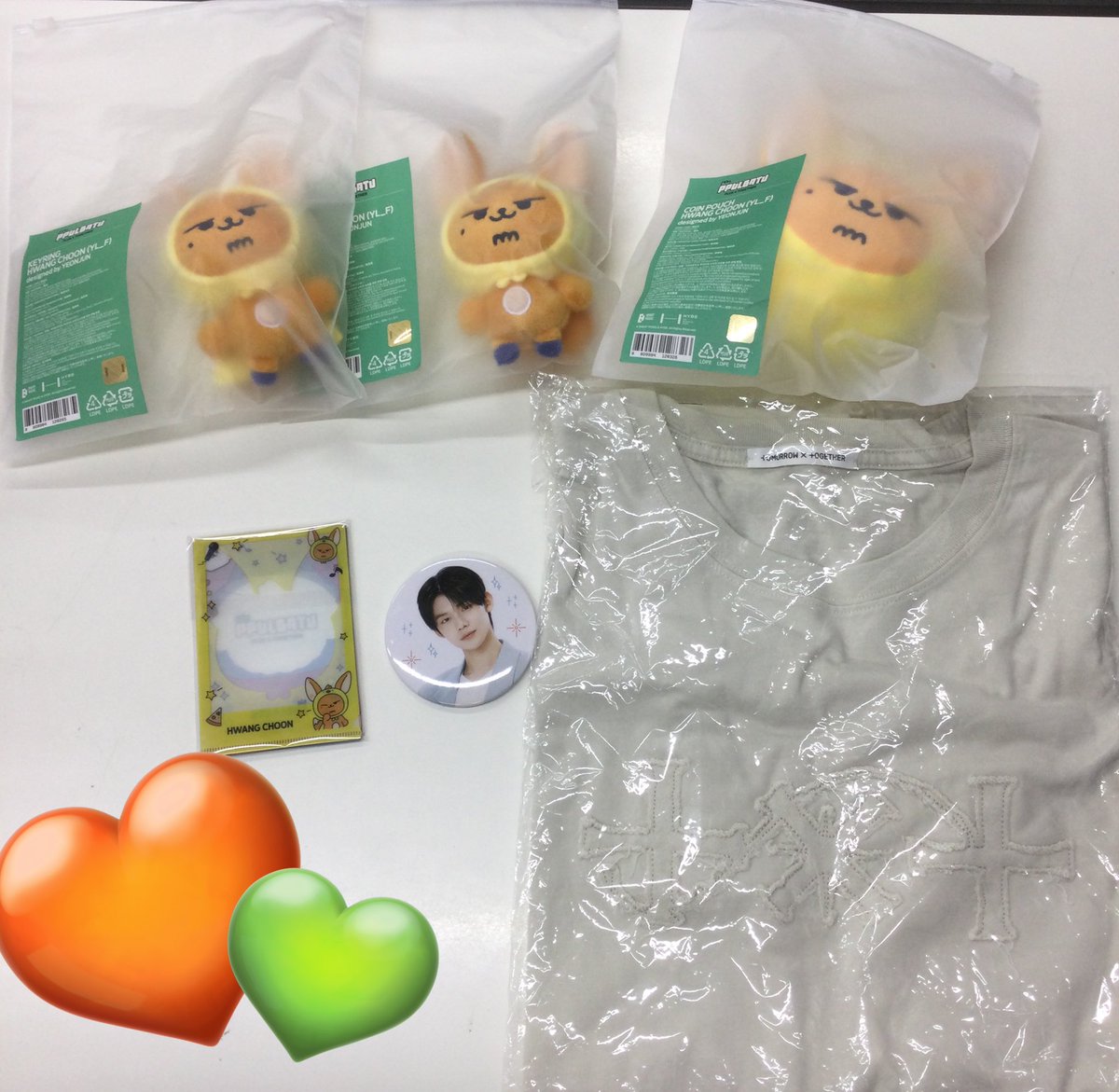 TXT TXT PPULBATU ファンチュンのぬいぐるキーホルダー、ポーチが入荷 