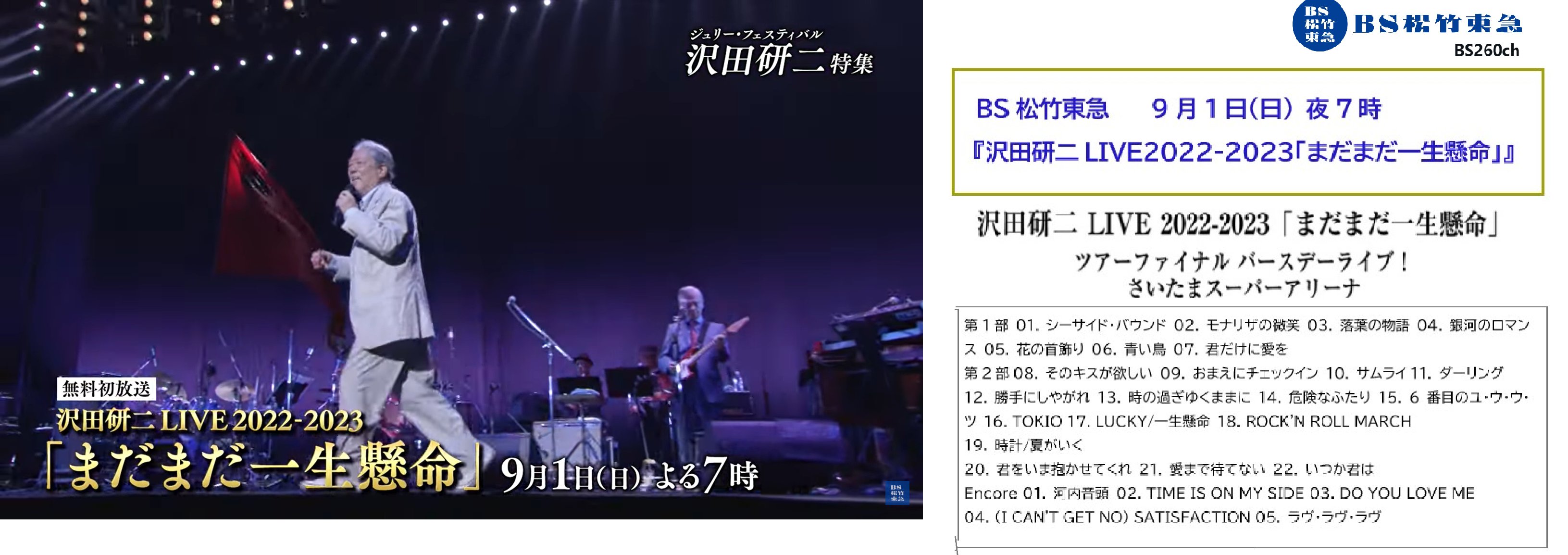 沢田研二 さいたまスーパーアリーナ ライブBlu-ray 銀テープ付き
