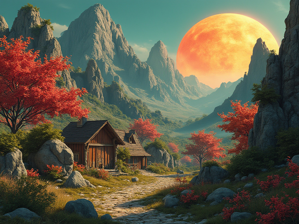 krislipman's tweet image. "Solarpunk Village" from #Grok2images #funmode