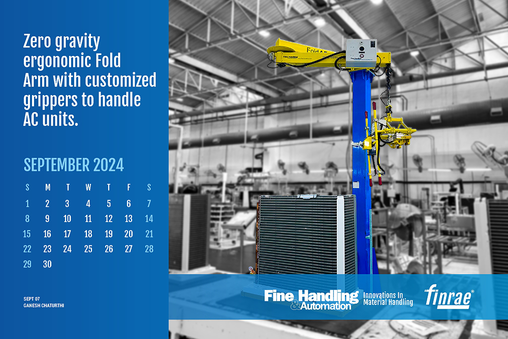 FineHandling's tweet image. #September2024
Zero gravity ergonomic Fold Arm with customized grippers to handle AC units.