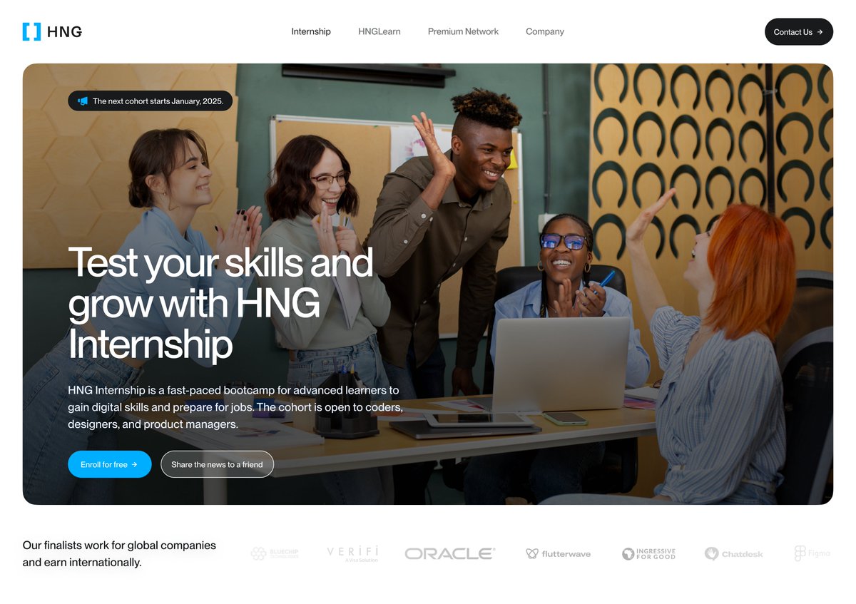 jwolasupo's tweet image. Me: just scrolling on X, then I stumbled on @hnginternship and checked their website and I was like, nahh! 🫤 Hence, I decided to redesign the hero section.
A - Before
B - After
Let me know what you think about this revamp
P.S: I'll be building a case study on this. Stay tuned!