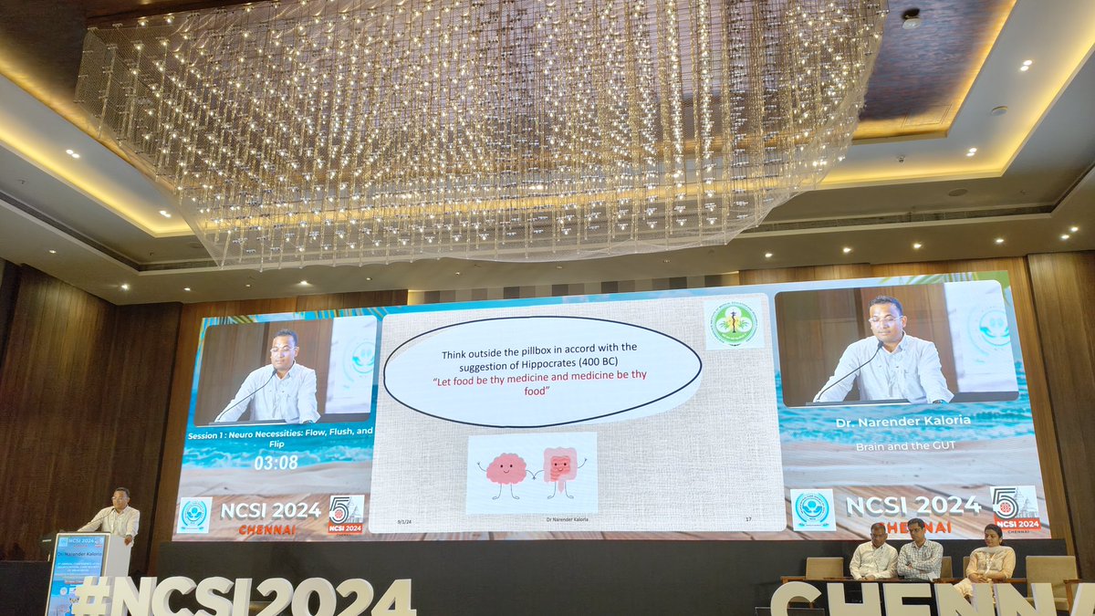 NCSI 2024 (@ncsi2024) on Twitter photo Intriguing discussion on Brain and Gut axis interactions by Dr Narender Kaloria at NCSI 2024, Chennai.
#ncsi2024 #chennai
<a href="/NCSIofficial/">Neurocritical Care Society of India</a> <a href="/neurocritical/">Neurocritical Care Society</a> <a href="/ISNACCINDIA/">ISNACC</a> <a href="/neuroclassroom/">Classroom</a> <a href="/SNACCNeuro/">SNACC</a> Intriguing discussion on Brain and Gut axis interactions by Dr Narender Kaloria at NCSI 2024, Chennai.
#ncsi2024 #chennai
<a href="/NCSIofficial/">Neurocritical Care Society of India</a> <a href="/neurocritical/">Neurocritical Care Society</a> <a href="/ISNACCINDIA/">ISNACC</a> <a href="/neuroclassroom/">Classroom</a> <a href="/SNACCNeuro/">SNACC</a>