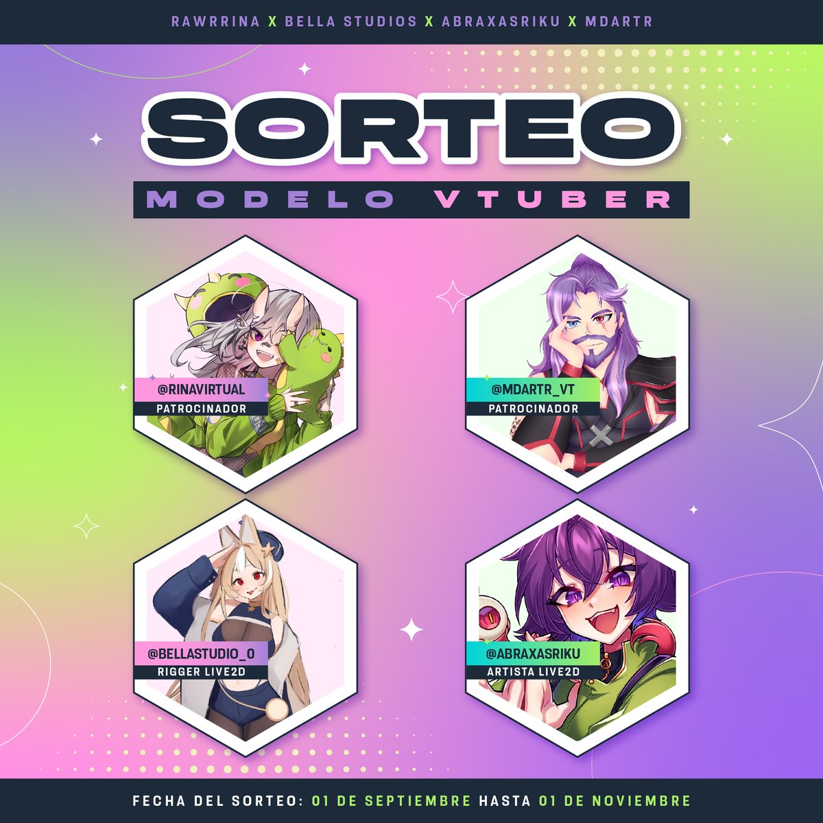 ୨💚୧ RawrRina✨˚₊ (@rinavirtual) on Twitter photo — 🎨 ⌗ 𝐆𝐈𝐕𝐄𝐀𝐖𝐀𝐘 𝐌𝐎𝐃𝐄𝐋 𝐕𝐓𝐔𝐁𝐄𝐑 | 𝐒𝐎𝐑𝐓𝐄𝐎 𝐃𝐄 𝐌𝐎𝐃𝐄𝐋𝐎 𝐕𝐓𝐔𝐁𝐄𝐑 ⸝⸝ ₍ᐢ..ᐢ₎ ♡˚๑
╰╮⌦︰🍃〃Este sorteo lo traemos <a href="/MDartR_VT/">mDARTr 💜⚔ Re debut</a> y yo, para todos ustedes <3. Esto nacio de una idea de caridad para ayudar a todo aquel que no tenga el presupuesto — 🎨 ⌗ 𝐆𝐈𝐕𝐄𝐀𝐖𝐀𝐘 𝐌𝐎𝐃𝐄𝐋 𝐕𝐓𝐔𝐁𝐄𝐑 | 𝐒𝐎𝐑𝐓𝐄𝐎 𝐃𝐄 𝐌𝐎𝐃𝐄𝐋𝐎 𝐕𝐓𝐔𝐁𝐄𝐑 ⸝⸝ ₍ᐢ..ᐢ₎ ♡˚๑
╰╮⌦︰🍃〃Este sorteo lo traemos <a href="/MDartR_VT/">mDARTr 💜⚔ Re debut</a> y yo, para todos ustedes <3. Esto nacio de una idea de caridad para ayudar a todo aquel que no tenga el presupuesto