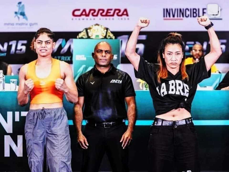 Jojo Rajkumari (manipur ) vs Rekha (UP) ga NGASI MATRIX FIGHT NIGHT MFN 15 DA thindatnagadwri, aduna wish amamamtng pibirmu mai paknaba ereicha singna Jojo Rajkumari gidamk .
Good luck  Jojo Rajkumari mai pakp oibirk u .