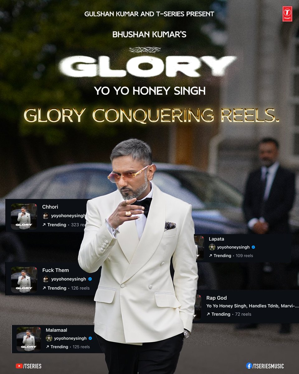 TSeries's tweet photo. The playlist that's setting Reels on fire! 🔥 #Glory
Album out now!
https://t.co/FepyL6HGg5
#tseries #BhushanKumar @asliyoyo #itsrdm #dopeboyleo @talwiinder #Shams #MohdHayatNizami @yina_menez #Pho #Paradox #GirikAman #Kartavya #KDDesiRock #Khaab #handlestdnb #Sahiban #Traditionals #laioung #jamilaelbadaoui #bonafide #navaansandhu #wahabbugtimusic