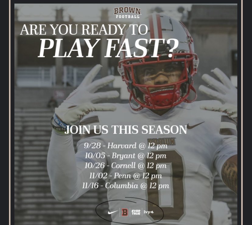 thomas_bergren's tweet photo. Thank you @BrownU_Football for the gameday invite! https://t.co/TKI9DjBz6I