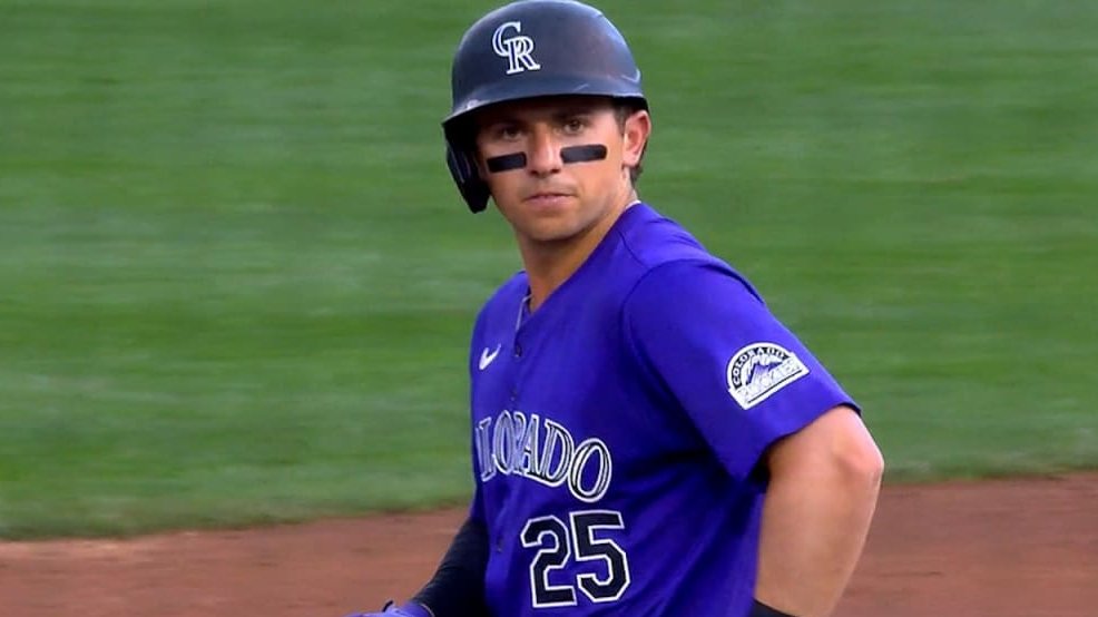 PatrickDLyons's tweet image. Remember how hot Trevor Story began his #Rockies career in 2016?

Drew Romo has been somewhat close behind.

Romo joins Story as only the second Rockie in franchise history with a five-plus game hit streak and a four-plus RBI streak within their first eight career games.