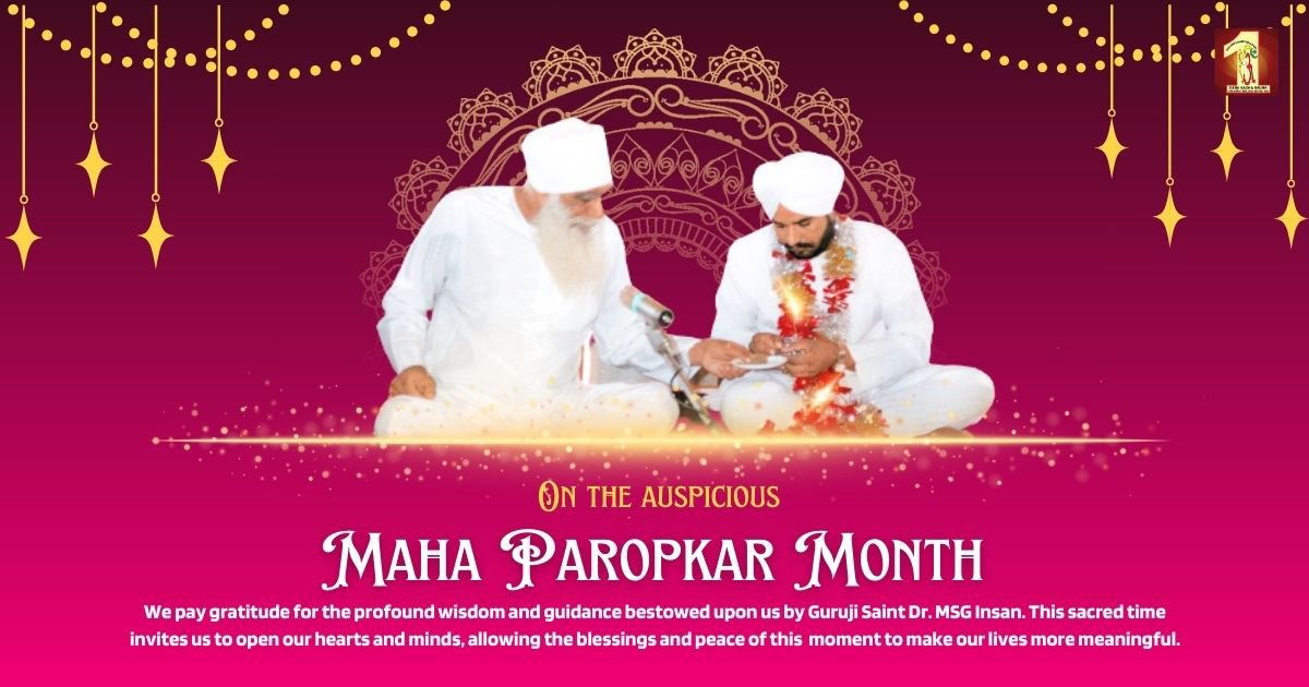 DSSNewsUpdates's tweet photo. रूहानियत के दिव्य रहस्य गहरे होते हैं, और केवल तभी प्रकट होते हैं जब गुरु उन्हें उजागर करते हैं। 
सितंबर 1990 में, परमपिता जी ने दुनिया के सामने अपने दिव्य उत्तराधिकारी को संत डॉ. एमएसजी के रूप में प्रकट किया और घोषणा की, "हम थे, हम हैं, और हम ही रहेंगे।" 
इस स्वर्णिम महा परोपकार माह पर हम सदा वचनों का पालन करने और सत्य के मार्ग पर दृढ़ता से चलने की प्रतिज्ञा करते हैं। महा परोपकार माह की हार्दिक बधाई। #DeraSachaSauda #MahaParopkarMonth #SaintDrMSG