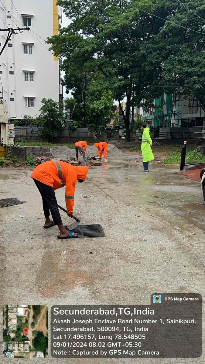 Sir/Madam, MET unclogging Catchpits and clearing water stagnations at various places in ward-01 Kapra circle-01, GHMC. <a href="/GHMCOnline/">GHMC</a> <a href="/ZC_LBNagar/">Zonal Commissioner, LB Nagar Zone, GHMC</a> <a href="/CommissionrGHMC/">Commissioner GHMC</a>
