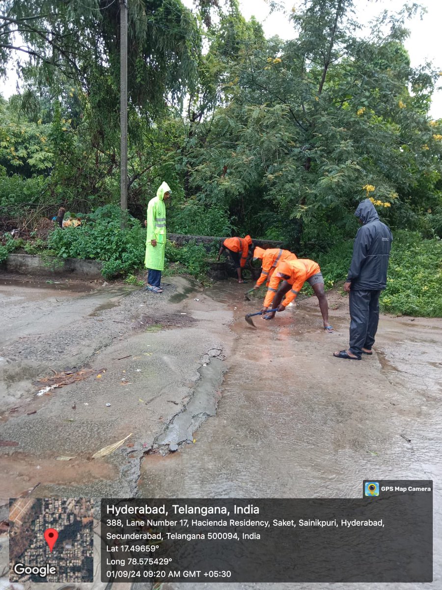Sir/Madam, MET unclogging Catchpits and attending water stagnations at Sainikpuri and Saket colony in ward-01 Kapra circle-01, GHMC.<a href="/GHMOnline/">GHM Online</a> <a href="/ZC_LBNagar/">Zonal Commissioner, LB Nagar Zone, GHMC</a> <a href="/CommissionrGHMC/">Commissioner GHMC</a>