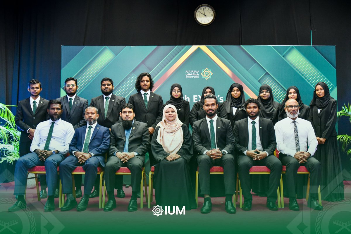 official_ium's tweet photo. Student Union Executive Committee was inaugurated on 23rd August with Dr. Anara Naeem, K. Huraa Parliament member, as Chief Guest. Attended by VC Dr. Ali Zahir, senior management and students. We’re excited for the new committee to enhance student opportunities and activities. https://t.co/KJpotoe40Z