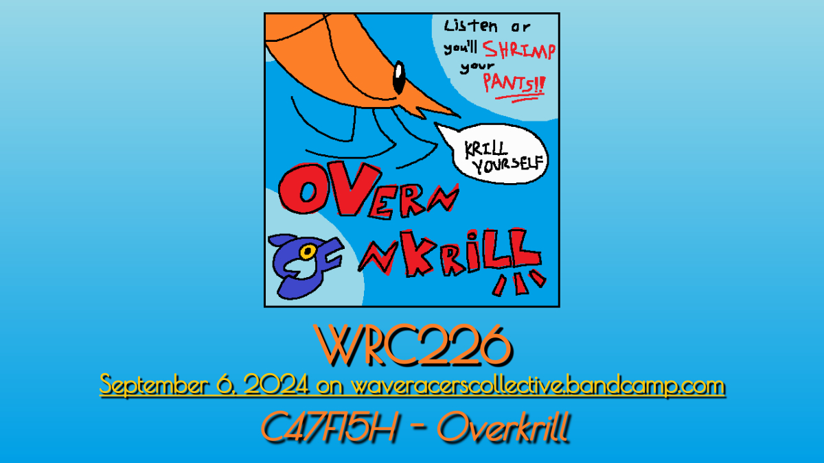 🦐🐟 Get ready for some nautical fun with the #chiptune infused #vaporwave album "Overkrill" by the talented <a href="/Sevenut/">Sevenut Sucks and is Also a Shrimp Guy</a> &amp; <a href="/RATCATSUPREME/">BSKY: rodentcat.com</a> coming this #BandcampFriday on Wave Racers Collective! 🐟🦐
