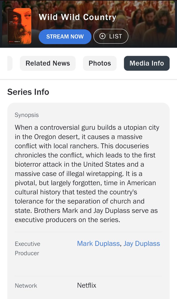 Kaks osa Wild wild country N sarjast vaadatud, 4 veel, aga juba kindel soovitus vaadata seda kui õppefilmi igasuguste uhhuundajate ja sektide lõksu langemise vältimiseks. Profülaktikaks OSHO suguste tüüpide vastu. 
16+, tegelt võiks olla 16.a riiklikus vaktsineerimiskavas.