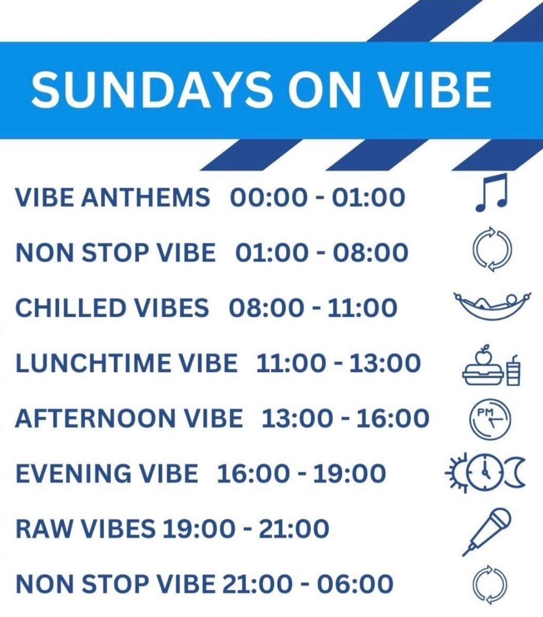 VIBE1076's tweet photo. It’s Sunday, come chill with us! 

Listen via your smart speaker, locally on 107.6FM, using Tune in or Radioplayer apps or stream us here…https://t.co/5p7CDImwgj https://t.co/Nu9O2ayjBJ