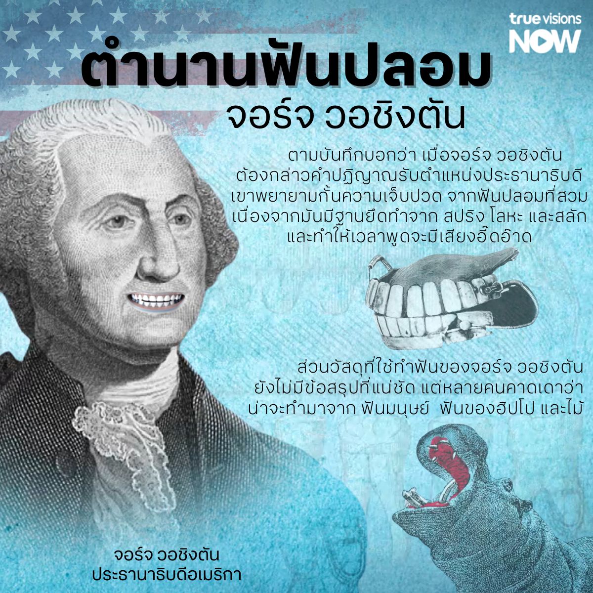 TrueVisions's tweet photo. แต่วัสดุที่ดีและเหมือนจริงที่สุดในการทำฟันปลอม ก็คือฟันของคนที่ตายแล้วหรือทาสที่ขายฟันตัวเองยังไงล่ะ 

ติดตามชม FROM HANDSAW TO SCALPEL S1 & S2 เริ่มวันอาทิตย์ที่ 1 ก.ย. I 21.30 น. ที่ช่อง True Explore Sci 561  

#TrueVisions #Documentary #Technology #dentist #ฟัน #หมอฟัน #ฟันปลอม #จอร์จวอชิงตัน #ประธานาธิบดีอเมริกา #สารคดีมีที่ทรู