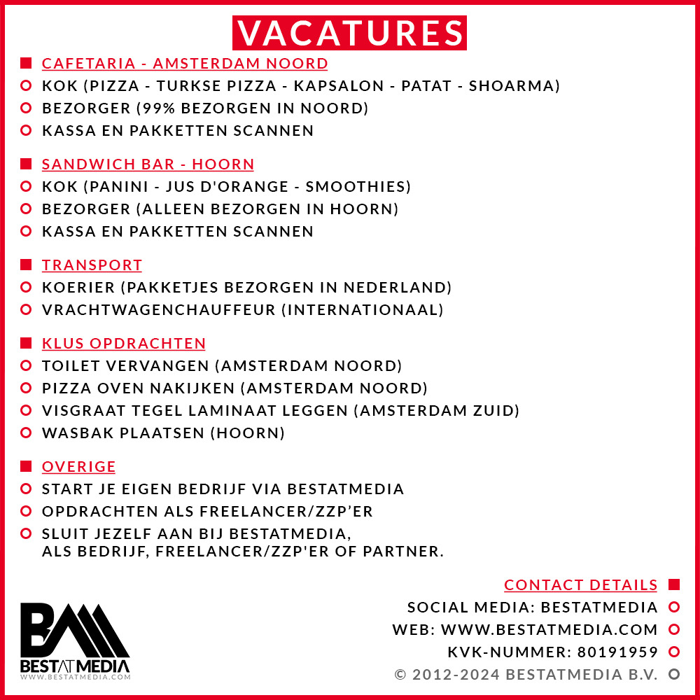 #vacature #vacatures #werk #solliciteren #baan #job #werken #nieuwebaan #werkenbij #uitzendbureau #recruitment #jobs #sollicitatie #nieuweuitdaging #linkinbio #work #bijbaan #werkzoekende #amsterdam #personeel #zorg #horeca #rotterdam #vacaturesite #techniek #werkenindezorg