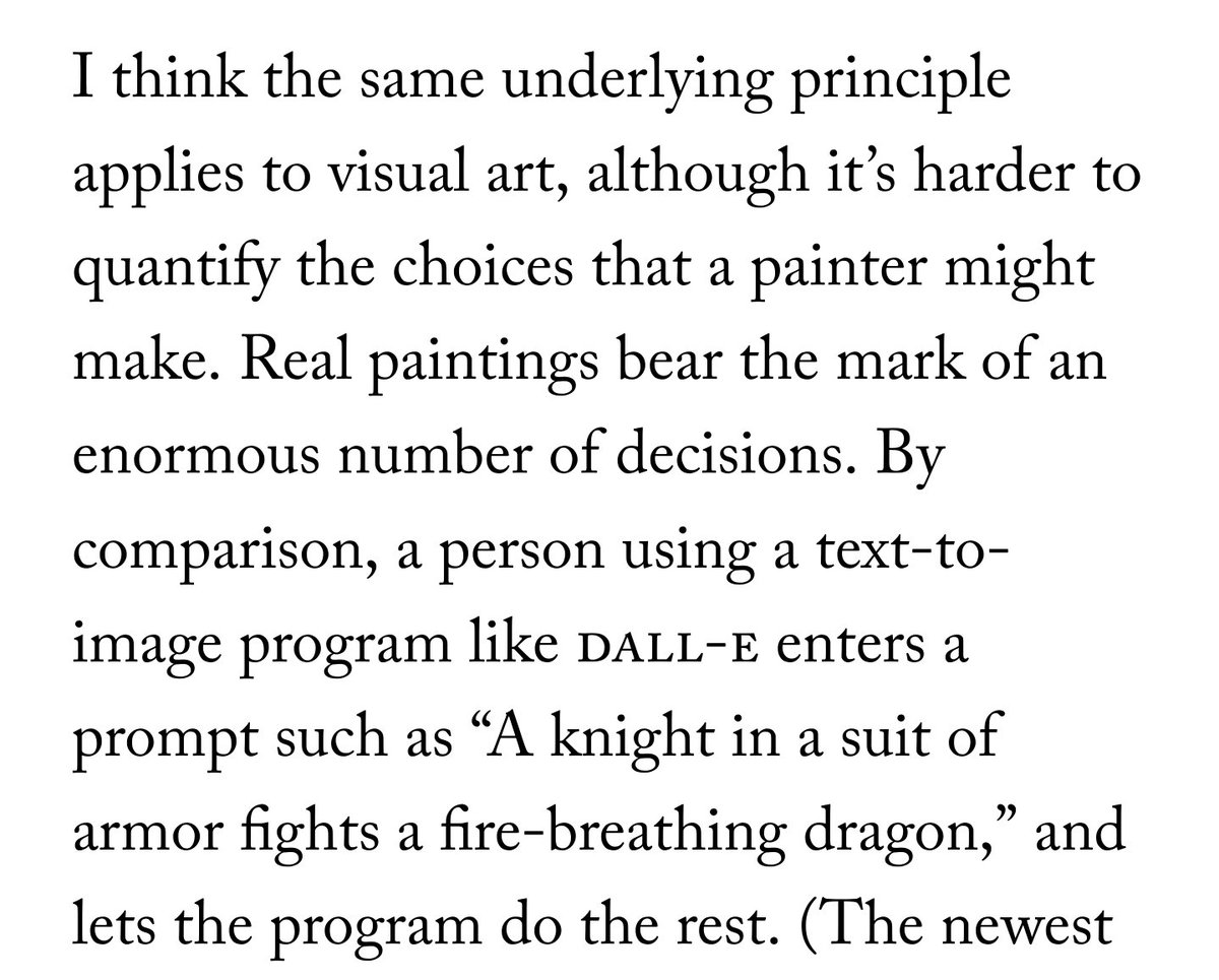 Rahll's tweet image. This essay on AI is almost cathartic in the way that it captures and confirms so eloquently how so many of us feel. I think Mr. Chiang has gifted us with something that will be referenced and talked about for a long time. Send it to everyone you know.