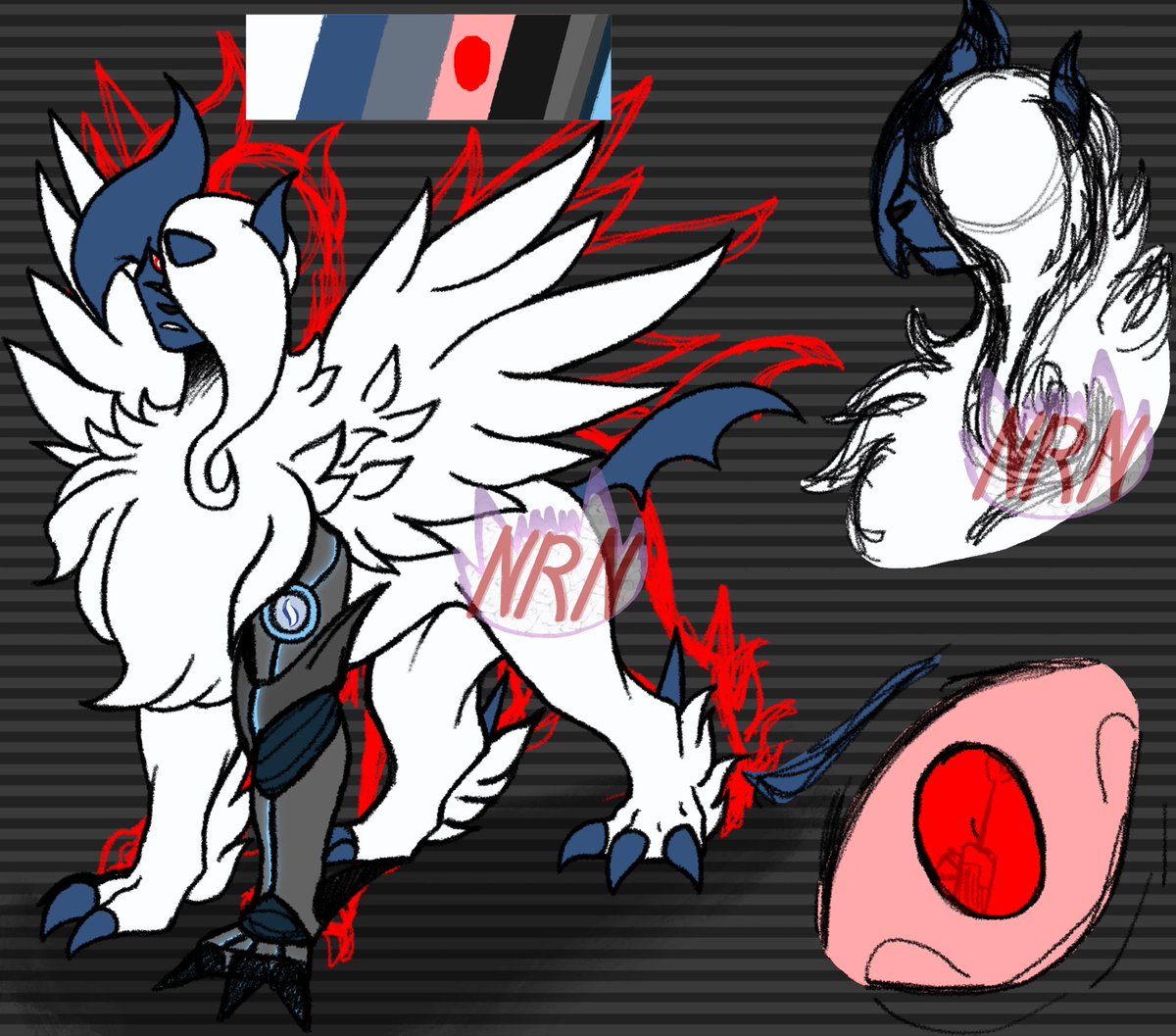 VolosTreasure's tweet image. Finished my revamp of my old Absol brother ocs!
Meet Rocket(mega)and his little brother Ruby(shiny)

#pokemonoc #pokemonocs