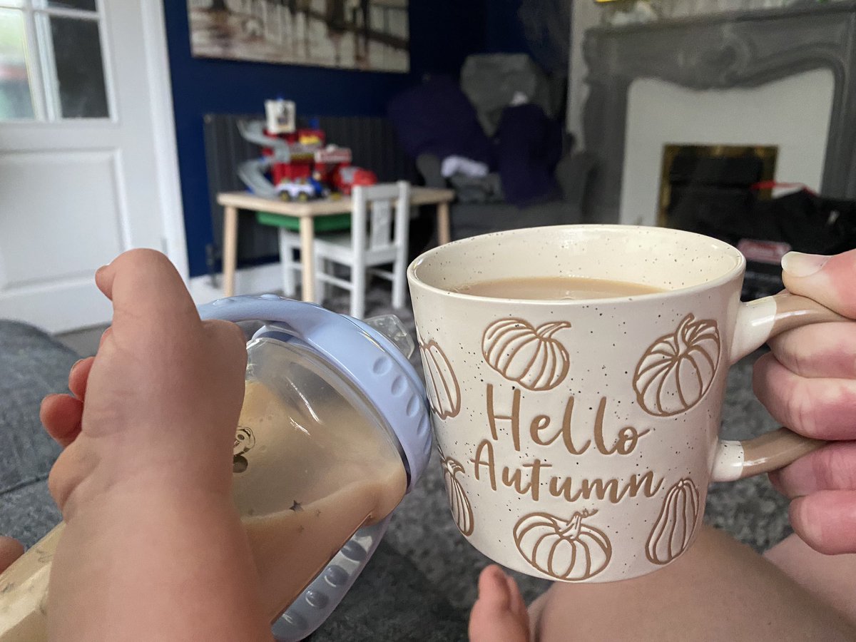 Coby90263897's tweet photo. My last day off before back to work and the start of my trainee teaching year, we have had an amazing 6 weeks together as a family. Me and baby bug are the only ones up so it only seems right that my post is baby bug and I enjoying a cuppa tea together https://t.co/DJm2n7nFl1