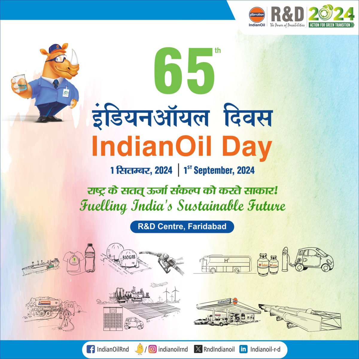 RndIndianoil's tweet image. IndianOil celebrates 65 years of innovation and excellence. We honor the dedication of our employees and the trust of our customers that have fueled our journey. Here’s to many more years of progress together. 

#IndianOil #FuelingIndia #InnovationAndExcellence