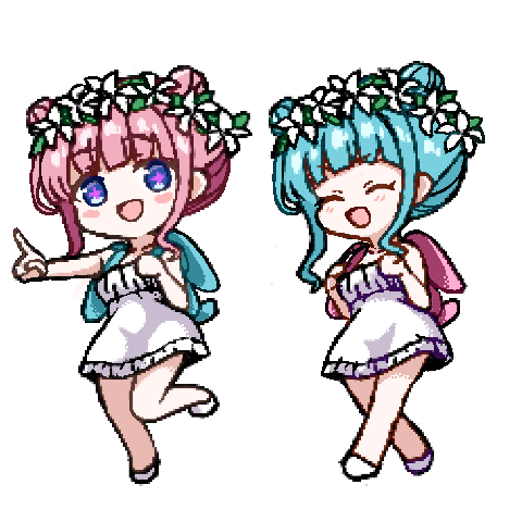 「#銅鑼姉妹ステッカー 」|OOO@シロ組🌌のイラスト