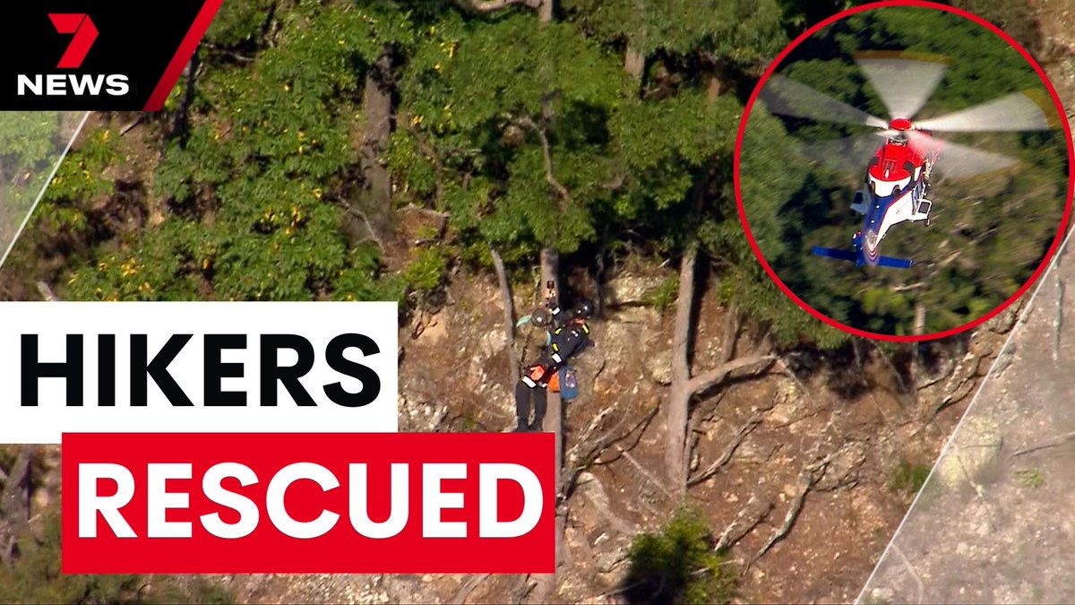 7NewsBrisbane's tweet photo. Four hikers have spent the night, injured and trapped on a dangerous cliff face at Tamborine Mountain. 7NEWS cameras were there as the group was rescued in a major operation on Sunday morning. https://t.co/jMUlUUKwwy @Mel_Wightman98 #7NEWS https://t.co/WxMzp01vrL