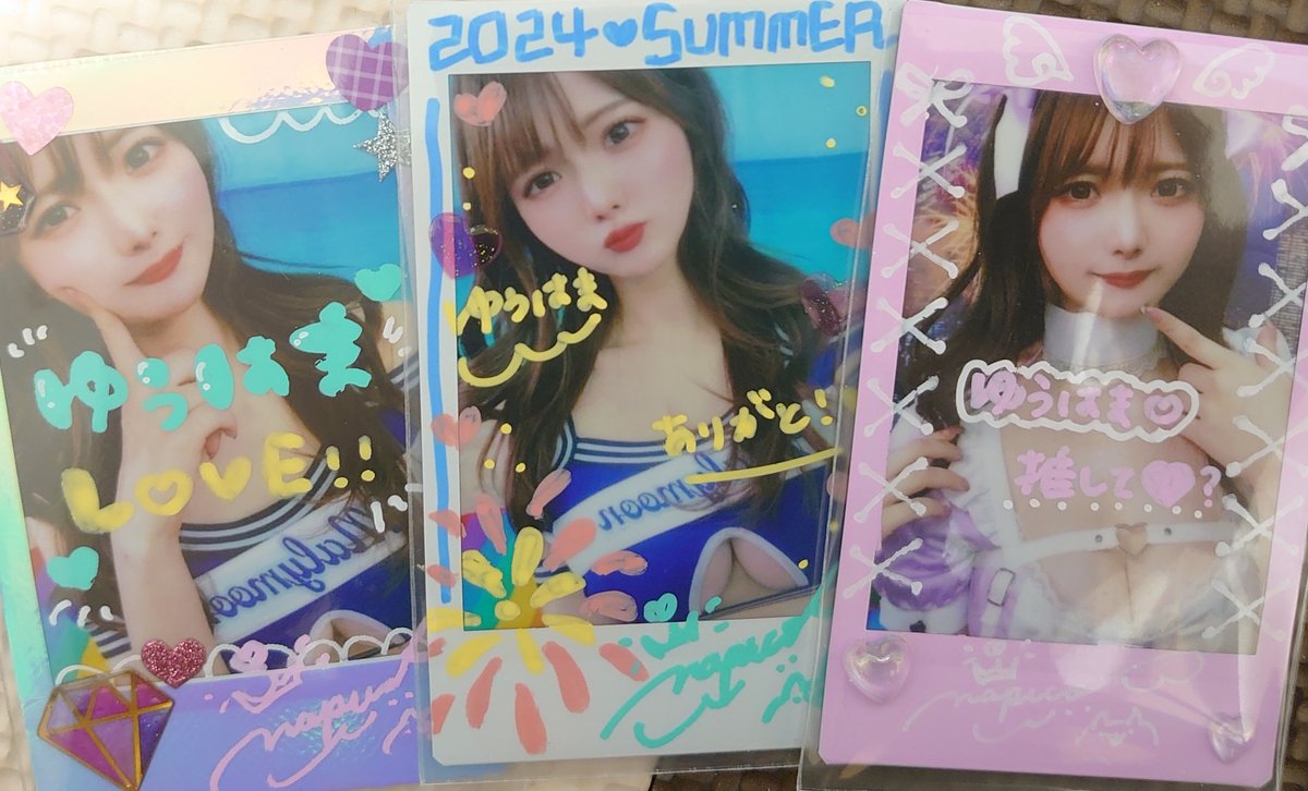 AFVwTGKfgK8XfTn's tweet image. なぴこのデコチェキ＆ブロマイド🥰
動画も届いたよありがとう❤️
全部かわいい😍
#篠宮なほ
#なぴこ