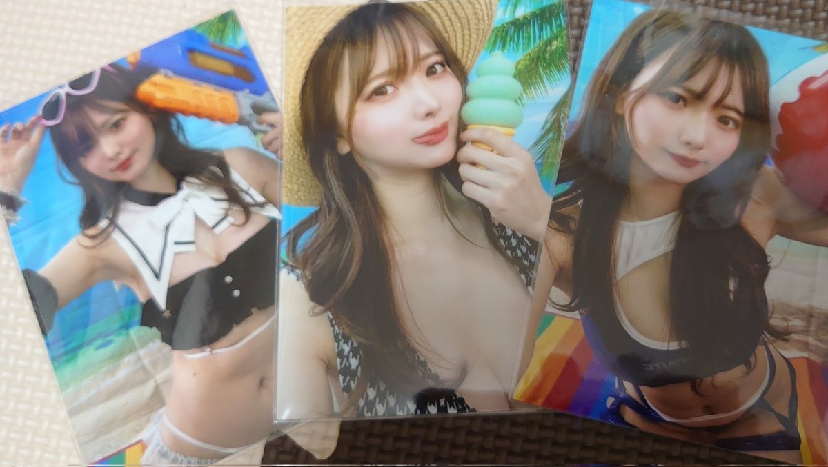 AFVwTGKfgK8XfTn's tweet image. なぴこのデコチェキ＆ブロマイド🥰
動画も届いたよありがとう❤️
全部かわいい😍
#篠宮なほ
#なぴこ