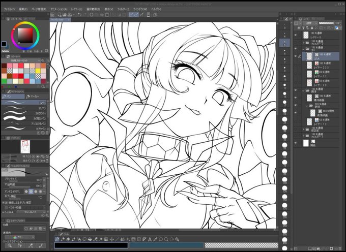 ライブでここまで進みました #今日のライブ進捗 #ファンサイト絵 https://t.co/fqUZ7ZFApj 