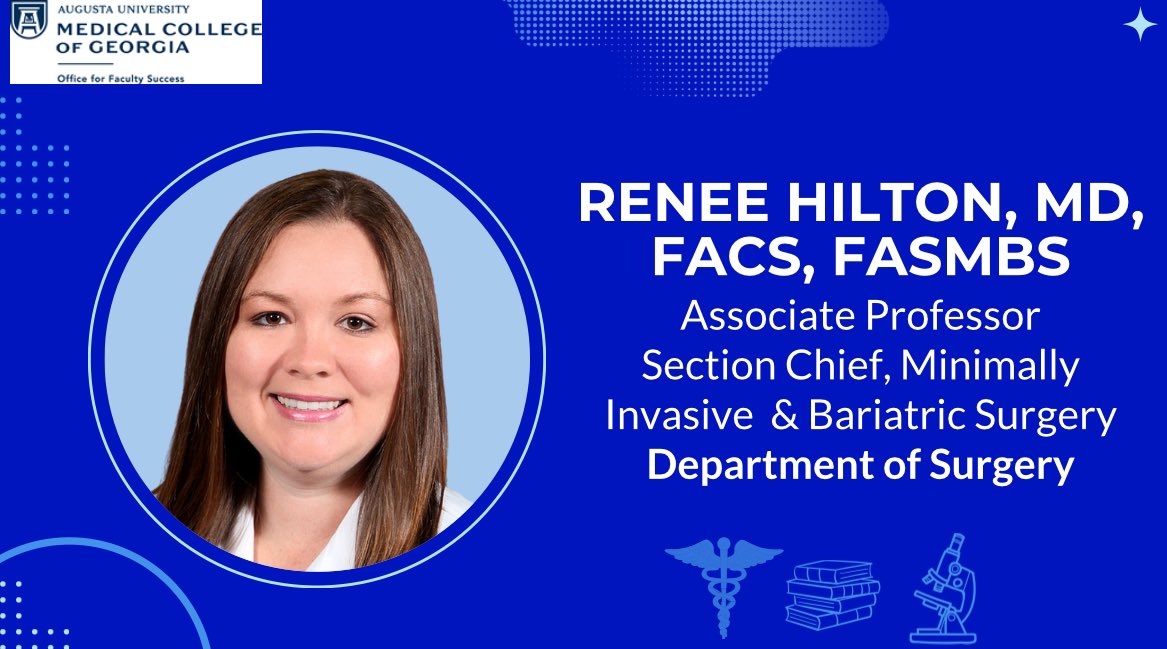 Happy Women in Medicine Month 2024! 
Celebrate with us by sharing the women at AU/MCG who inspire. Today we honor Dr. Renee Hilton, a stellar surgeon and educator, Director of Bariatric Surgery and the Center for Obesity and Metabolism and Co-Director of the Digestive Health