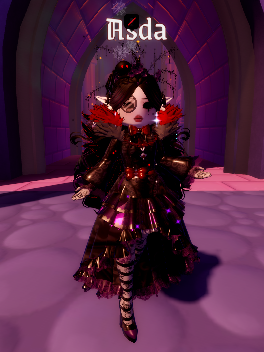 Twix9552's tweet photo. WELCOME BACK ROYALWEEN!! 🦇❤🖤 

Tags: #royalehigh #rh #RHTC #royalehighoutfits #royaleween https://t.co/wtHZVDb5p8