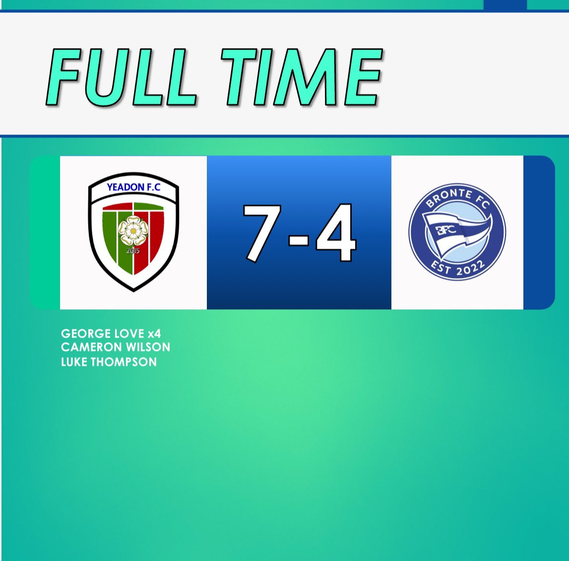 FULL TIME ⚽️ | The league campaign begins with 3 points at home against Bronte FC. Disciplined performance from the boys with plenty to build from