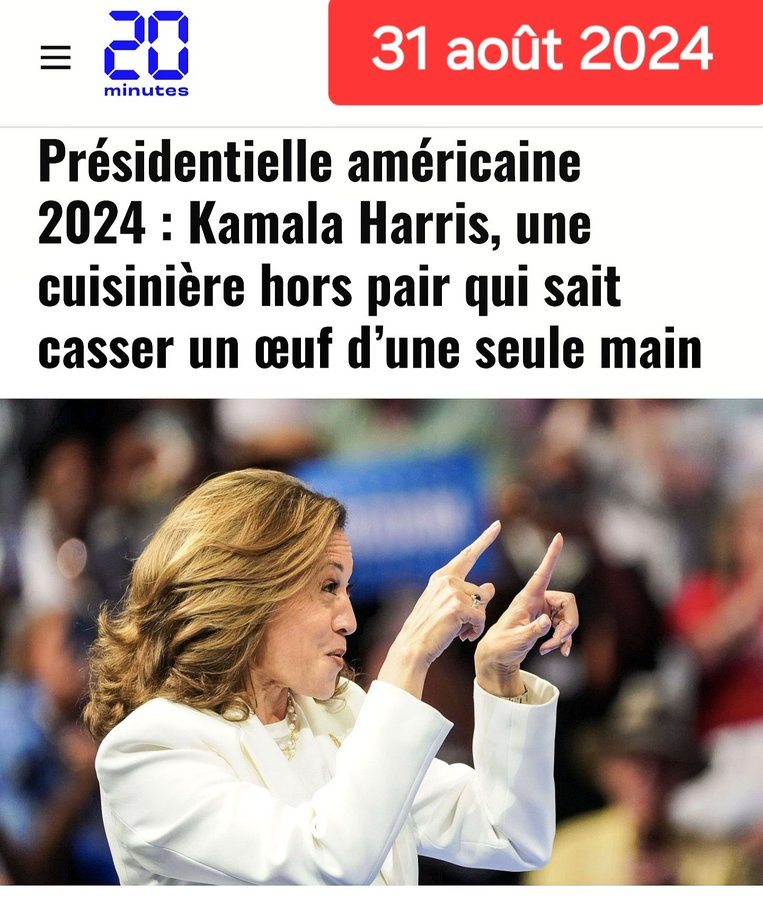 ChLECHEVALIER's tweet photo. #Kamala_HARRIS ne casse vraiment pas des briques !!

       Du coup, elle casse un œuf !
                   (A chacun selon ses moyens...)
