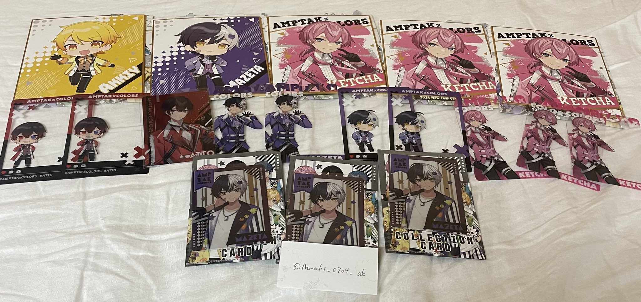 AMPTAK x COLORS けちゃ ランダムミニ色紙 等身（アンプタック
