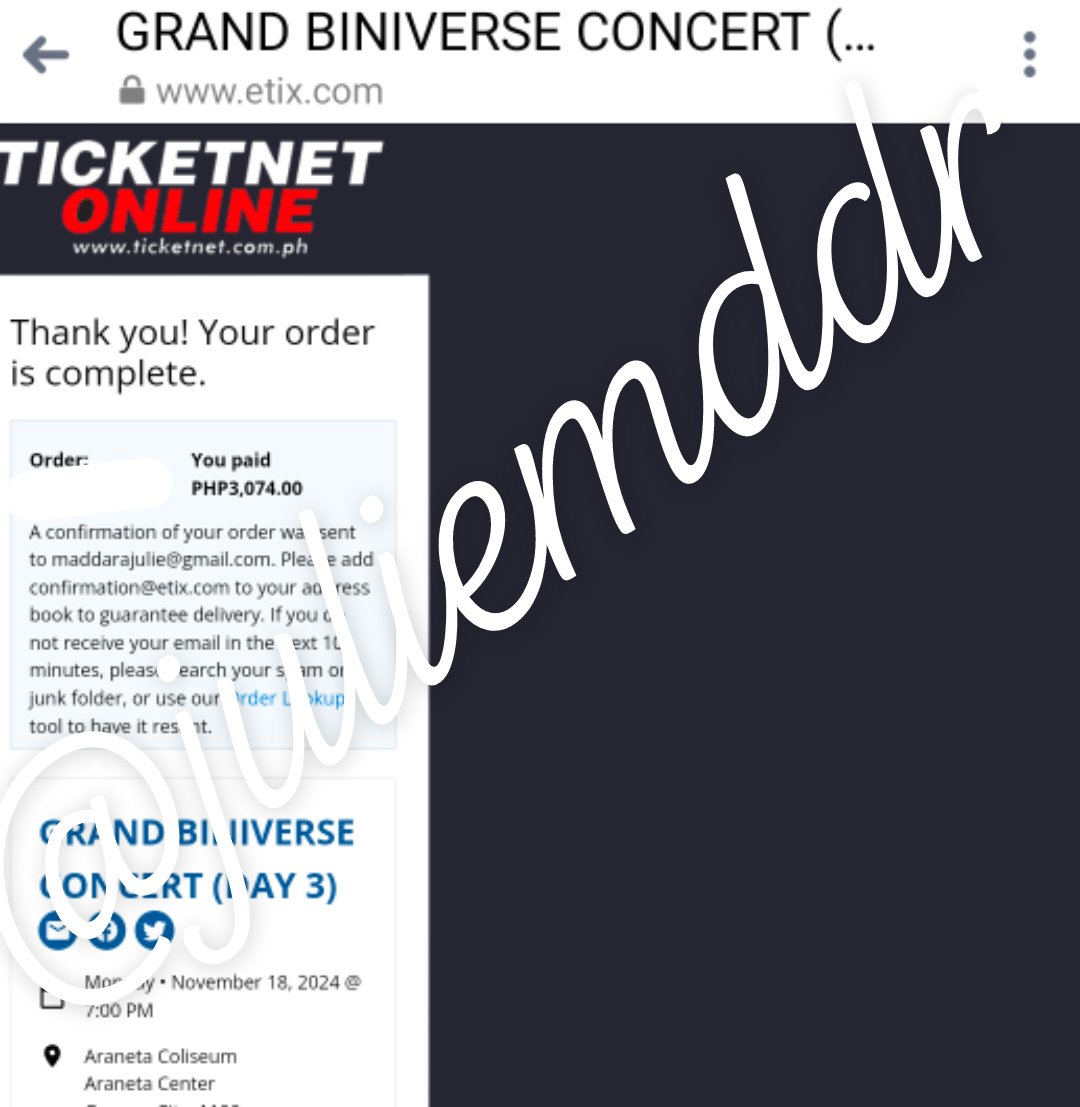 juliemddr's tweet photo. WTS LFB GRAND BINIVERSE CONCERT DAY 3 Nov 18
Two (2) Tix GenAd
Price: Php 3,074 (same lang po kung how much ko siya nakuha)
RFS: A friend got a lower seat
#GrandBiniverse #BiniTicket https://t.co/g8i8uocaxM
