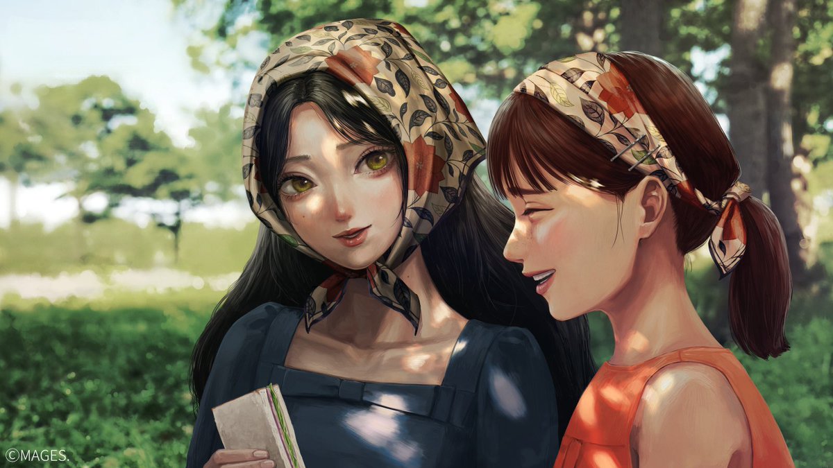 『Seasons of Love』 #岩倉アリア

「いい風……涼しいわね、壱子。やっぱり今日はとっても涼しい」
「そうですね。ここは緑も日陰も多いですし」
「ええ。むしろ寒いくらいよね」
「…………いえ、まったく。寒くはないです」
「でも涼しい、でしょう？　ほら、やっぱり九月は秋なのよ」